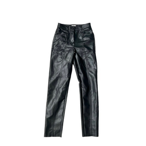 Wilfred Aritzia Rebel Faux Leather‎ High Rise Black Pants